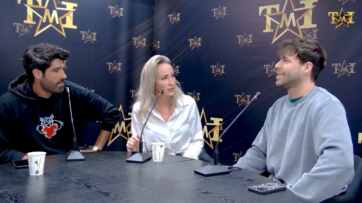 רם שטראוס וטל ארוס בפודקאסט של TMI (צילום: מערכת TMI)