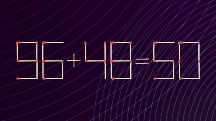 הזיזו שני גפרורים כדי לפתור את התרגיל הזה