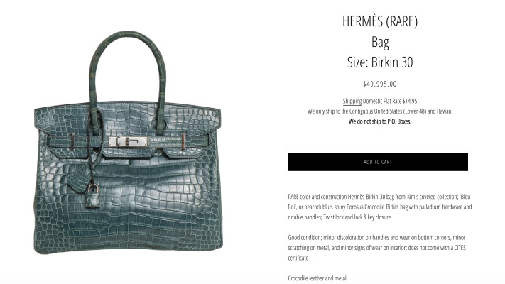 היישר מהארון של קים קרדשיאן. הייתם רוכשים? (צילום: צילום מסך)