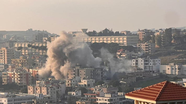 תקיפת בדרום לבנון (צילום: רשתות ערביות)