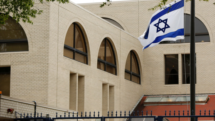 שגרירות ישראל בוושינגטון, ארצות הברית (צילום: REUTERS/Gary Cameron)