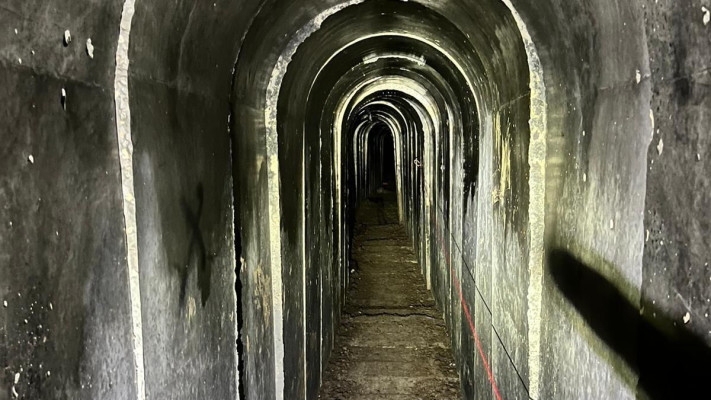 המנהרה שהתגלתה בסמוך לבית החולים הטורקי (צילום: דובר צה''ל)