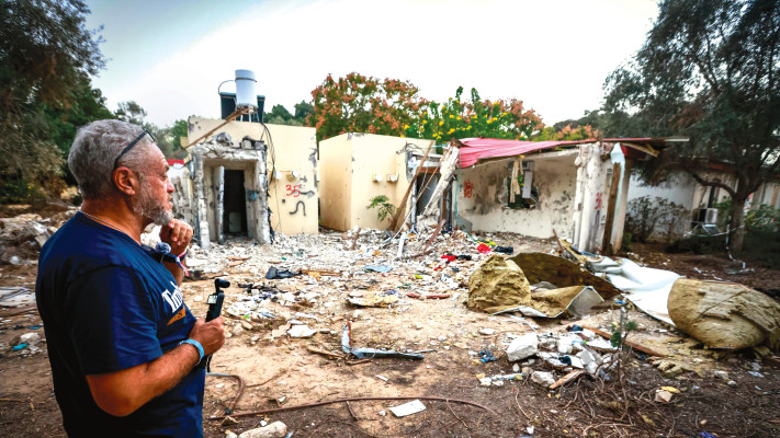 בתים בקיבוץ רעים לאחר טבח 7 באוקטובר (צילום: יוסי זמיר, פלאש 90)