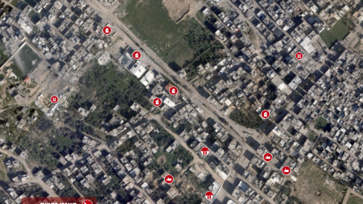 יעדים בהם פעל צוות הקרב במרחב זייתון בעזה