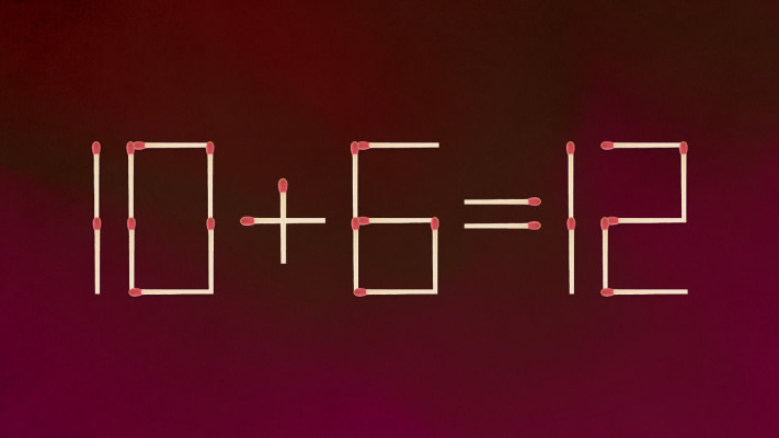 הזיזו רק גפרור אחד כדי לפתור את התרגיל הזה