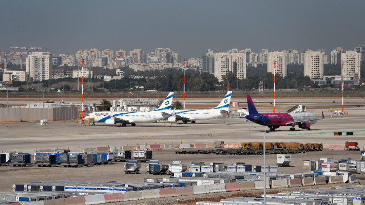מטוסים בנתב''ג (צילום: AFP via Getty Images)