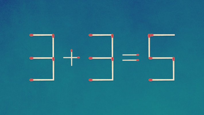 הזיזו רק גפרור אחד כדי לפתור את התרגיל הזה