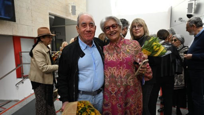 שרה סלע, אלפרד אקירוב (צילום: תמר מצפי)