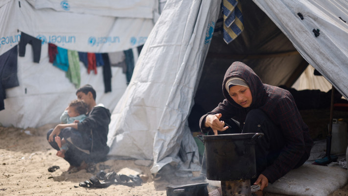 Gazaouis dans la ville de tentes de Rafah (Photo : Reuters)