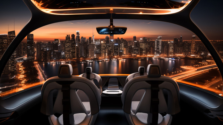 מכונית מעופפת. אילוסטרציה