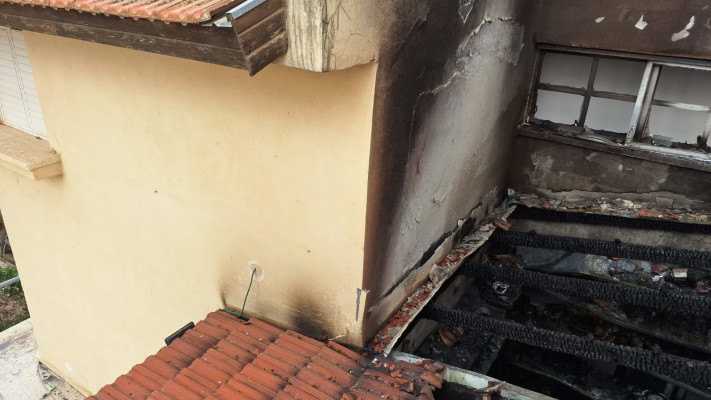 בית בעין הבשור שנפל עליו כטב''ם צה''לי