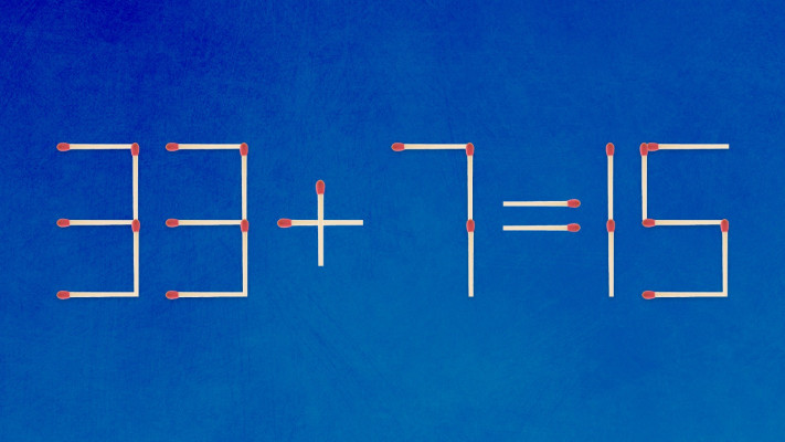 הזיזו שני גפרורים כדי לפתור את התרגיל הזה