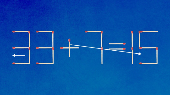 הזיזו את שני הגפרורים הבאים