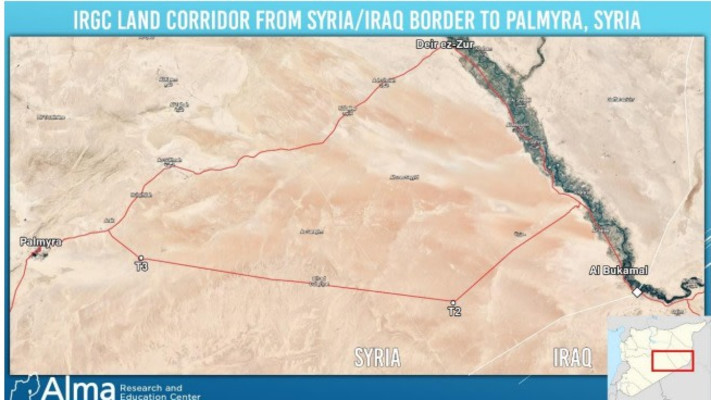 אזור התקיפות שבוצעו סמוך לגבול סוריה-עיראק  (צילום: באדיבות מרכז עלמא)