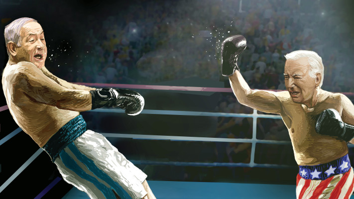 ביידן וביבי בזירת אגרוף