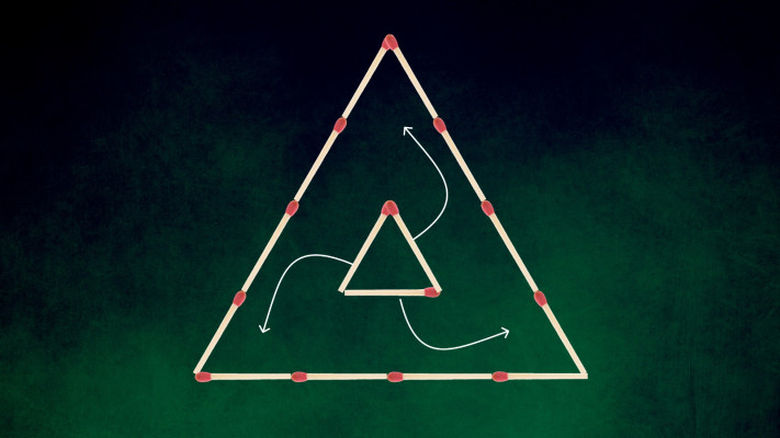 הזיזו את הגפרורים הבאים כדי לקבל את התשובה הנכונה