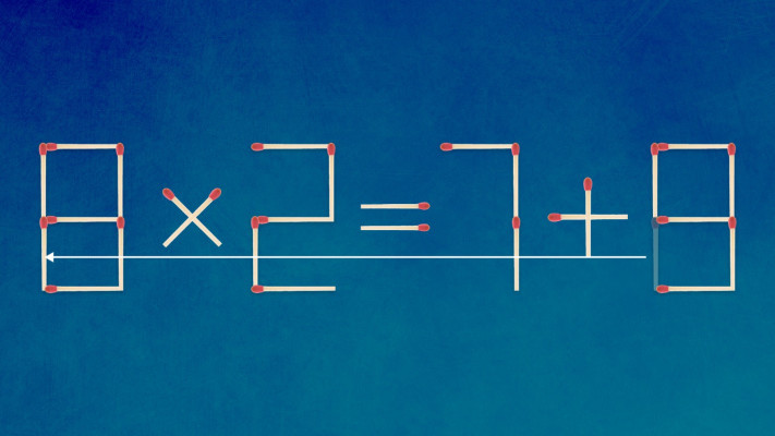 הזיזו את הגפרור הבא כדי להגיע לפתרון