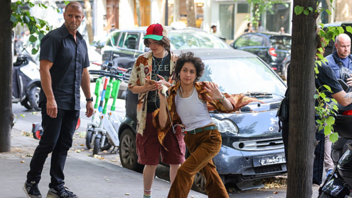 איימי ופין, ילדיהם של ג'יי לו ובן אפלק, בניו יורק בחודש פברואר האחרון (צילום:  Pierre Suu gettyimages)