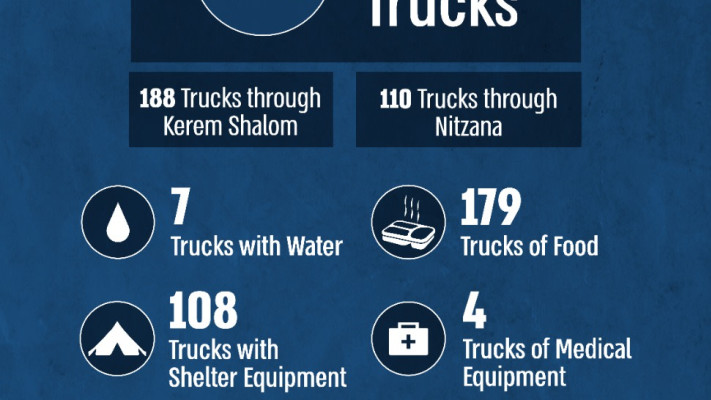 הסיוע שמוכנס לעזה 