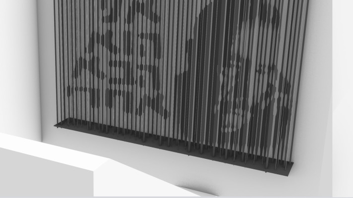 הפסל של חיים גורי, הדמיה של המעצב גיא פלומבו