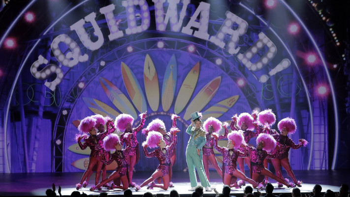 נו באמת אמרנו לכם. צוות השחקנים של המחזמר ''בובספוג'' בטקס פרסי הטוני ה-72