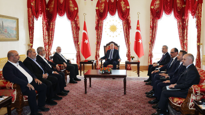 הפגישה בטורקיה (צילום: רשתות ערביות)
