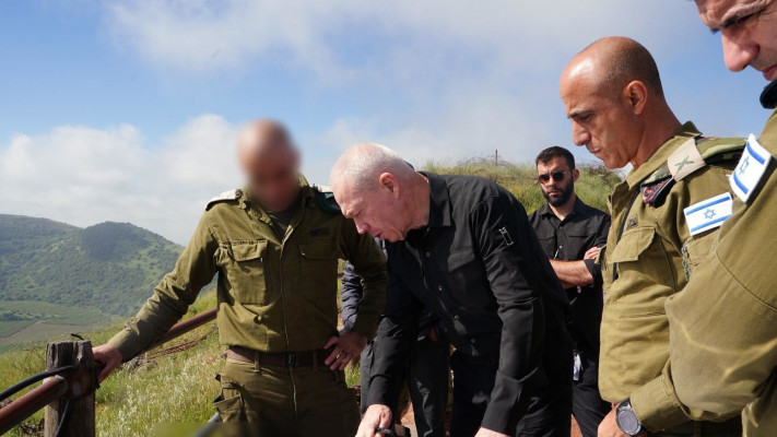 שר הביטחון יואב גלנט בגבול הצפון