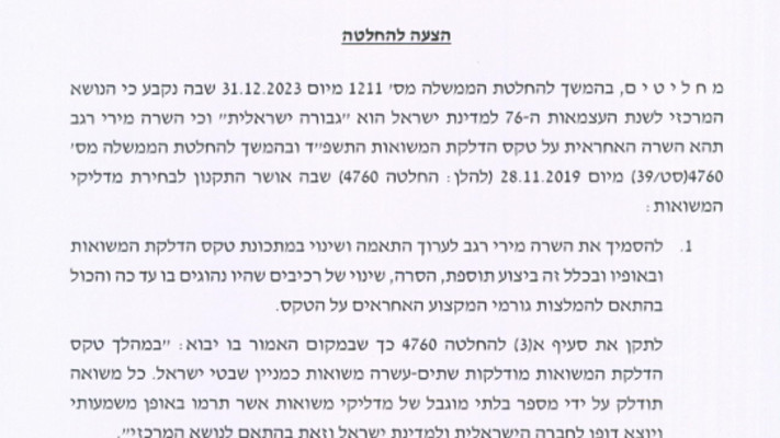 שינויים בטקס המשואות ובסמכויות של מירי רגב