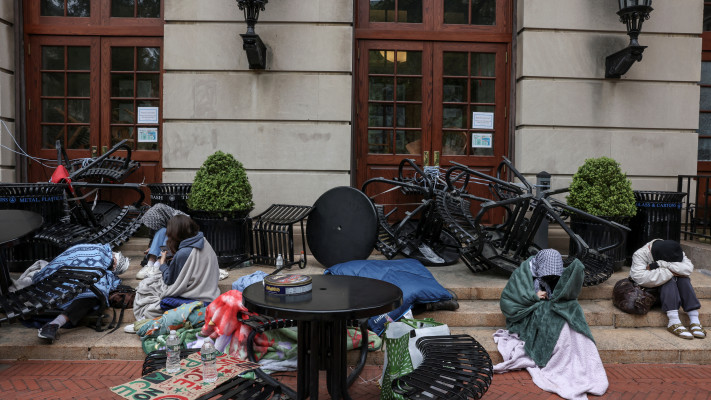 השתלטות המפגינים על בניין באוניברסיטת ''קולומביה''