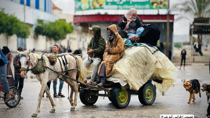 Habitants quittant Rafah (Photo : Arab Networks)