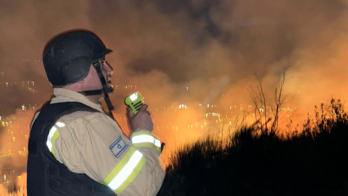 אחת השריפות סמוך לקרית שמונה (צילום: כבאות והצלה מחוז צפון)