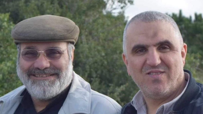 חוסיין מאקי, בכיר חיזבאללה שחוסל, יחד עם מחמד רזא זאהדי, הבכיר האיראני שחוסל בשגרירות איראן בסוריה (צילום: רשתות ערביות)