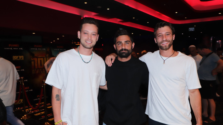 טל מורד, גיא איתן, און רפאלי בפרימיירה לסרט ''פיוריוסה'' (צילום: ניר פקין)