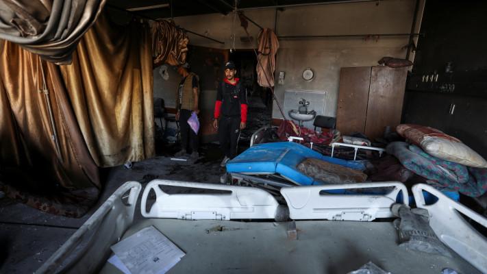בית חולים בעזה (צילום: REUTERS/Dawoud Abu Alkas)