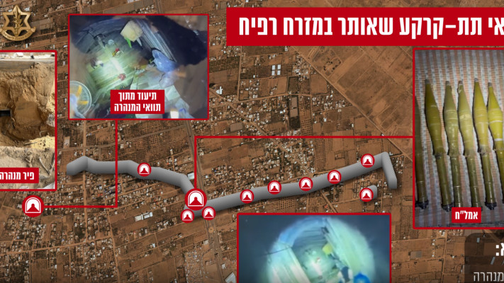 השמדת המנהרות באזור רפיח (צילום: דובר צה''ל)