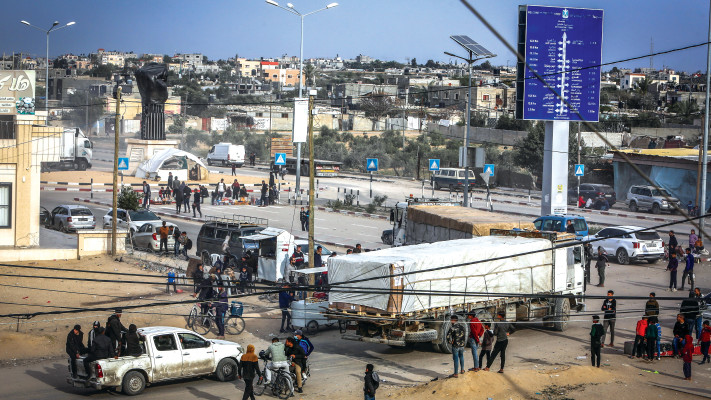 מעבר רפיח בצדו המצרי (צילום: עבד רחים כתיב, פלאש 90)