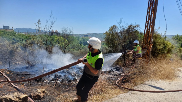 שריפות בצד הלבנוני