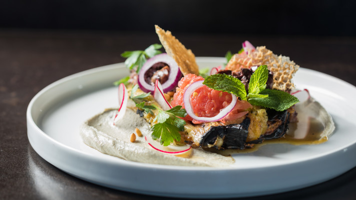 חציל מעושן מסעדת ורנדה ירושלים