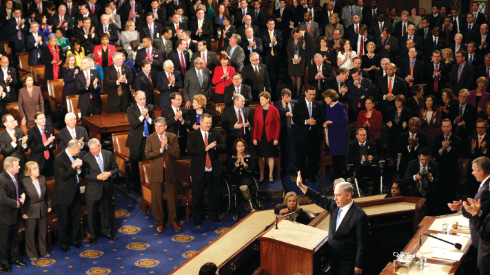 נאום נתניהו בקונגרס האמריקאי ב-2015 (צילום: רויטרס)