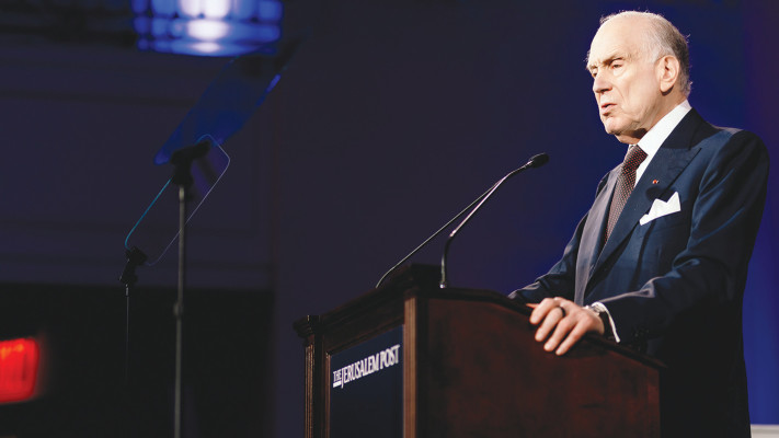 רון לאודר נשיא הקונגרס היהודי העולמי ונשיא הוועידה השנתית של קבוצת הג'רוזלם פוסט (צילום:  מרק ישראל סלם, גיא סידי)