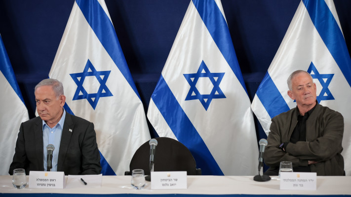 גנץ ונתניהו (צילום: נועם רבקין פנטון, פלאש 90)