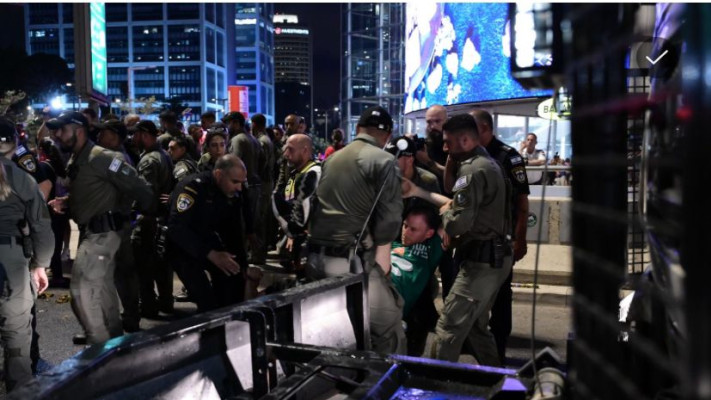 מעצר בהפגנה לשחרור החטופים 8.6.24