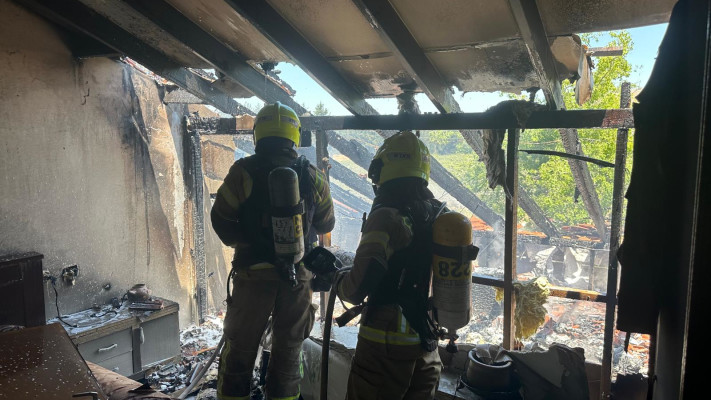 פגיעה ישירה בקיבוץ יראון שבצפון