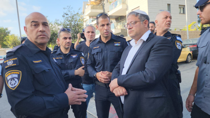 איתמר בן גביר בזירת ניסיון החיסול באשקלון