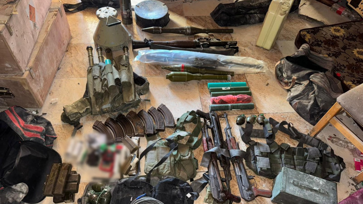 תיעוד של אמצעי לחימה שאותרו על ידי לוחמי צוות הקרב של חטיבת גבעתי