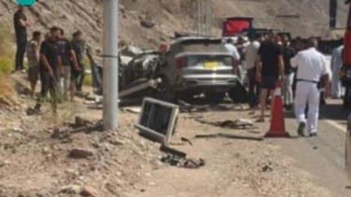 זירת התאונה בסיני (צילום: מסך)