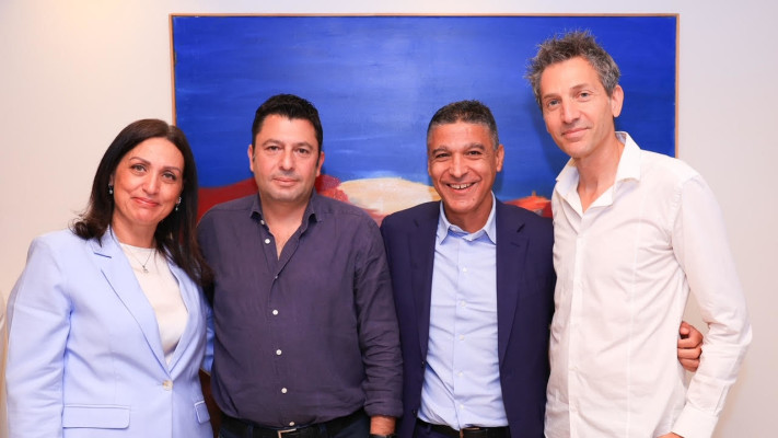 אורי לוין, משה לארי, זיו יעקובי ופנינה אלה  (צילום: עומר שי)