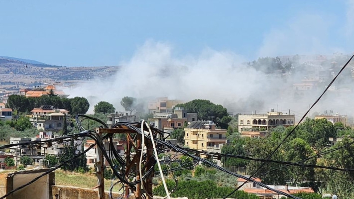תקיפה בדרום לבנון (צילום: רשתות ערביות)