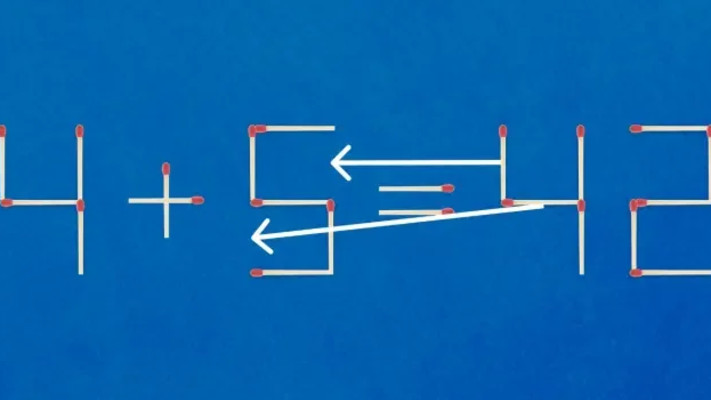 הזיזו רק שני גפרורים כדי לפתור את התרגיל