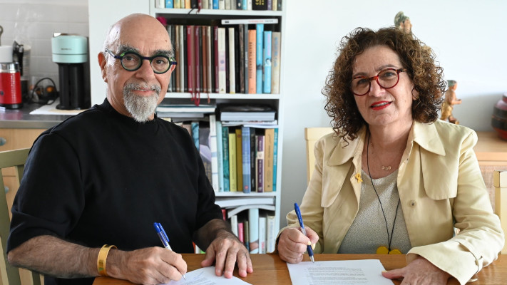 איריס כהן וישראל אהרוני (צילום: מורג ביטן)